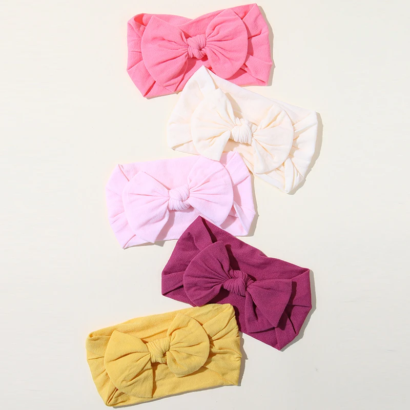 Hair Accessories 5Pcs/Set Baby Headband Cute Bowknot Newborn Girls Hair Band Soft Elastic Kids