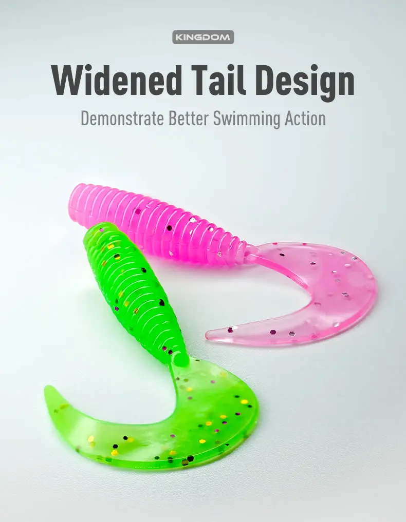 Kingdom Tanan-Tail Soft Bait 0,5 g 1,1 g 2 g 35 mm 45 mm 55 mm weiche Angelköder Pesca Karpfenangeln Bassköder Isca künstliches PVC – Detail 2