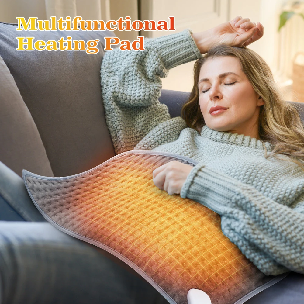 110V-240V Electric Heating Pad Blanket Timer Physiotherapy Heating Pad For  Shoulder Neck Back Spine Leg Pain Relief Winter Warm