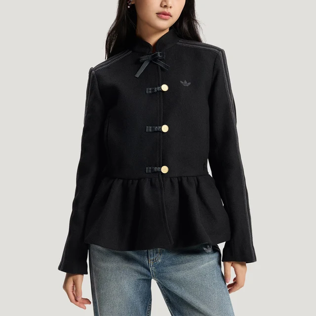 Adidas véritable trèfle femmes nouvelle veste de taille bourgeon de fleur de style chinois KR5068 1