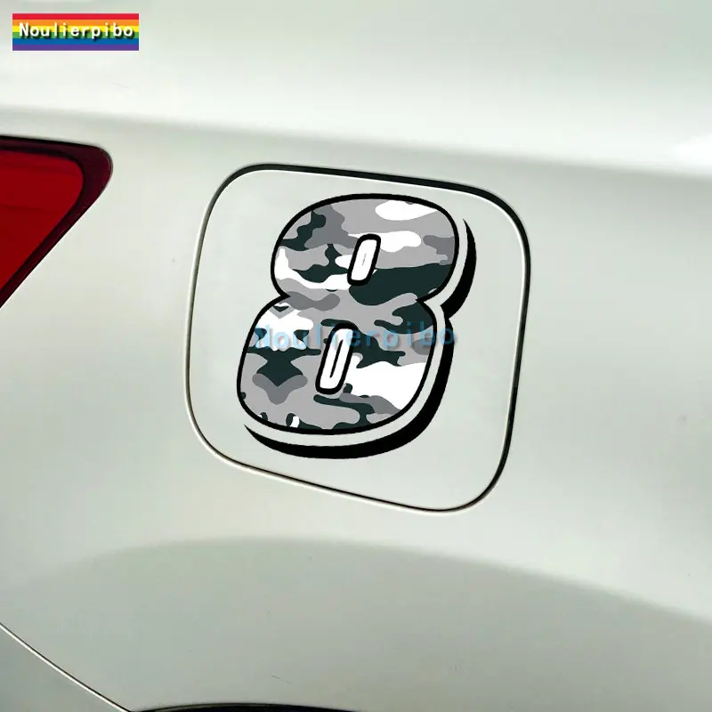 

Креативное украшение, камуфляжная наклейка для гоночного автомобиля с цифрами, подходящая для планшетов, вырезанная Светоотражающая наклейка из ПВХ
