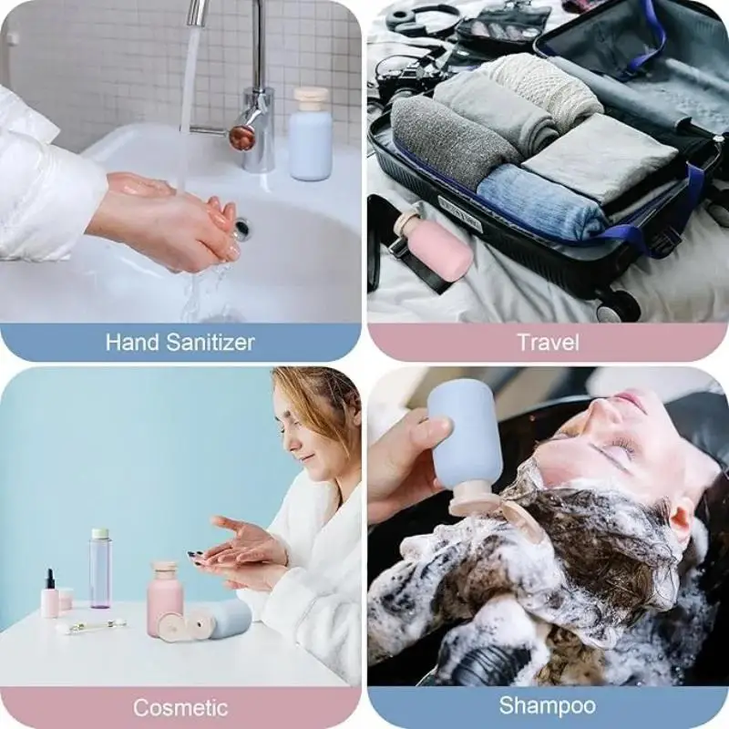 Ultimate Leakproof Travel Toiletry Bottles - Soft Silicone Squeeze Tubes
