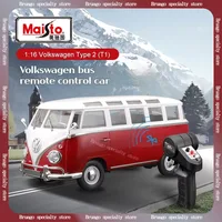 Maisto 1:16 Volkswagen Bus Alloy Rc Car High Speed Drift Simulation Handle Wireless Remote Control 4wd Car Male Birthday Gift 1