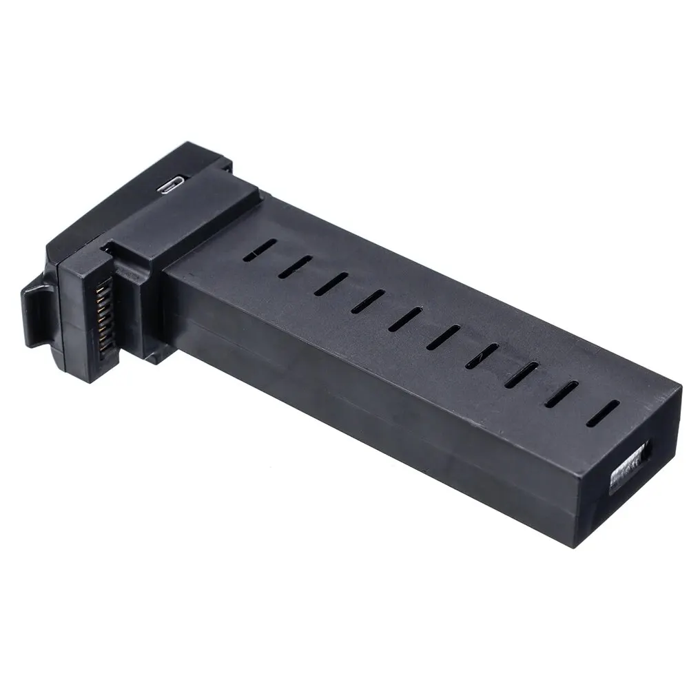 Batterie drone SG906 MAX branchée sur chargeur, voyant LED allumé
