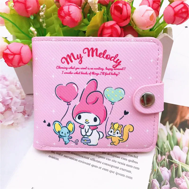 

Hello Kitty Cute Cartoon Pacha Dog Kulomi Folding Fashion Coin Purse Multifunctional Card Case