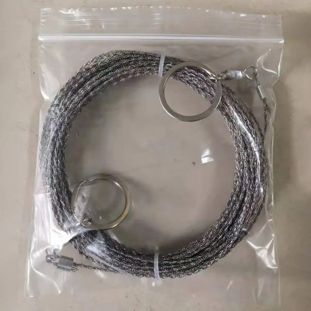 Outdoor Manual Hand Steel Wire Saw 1/2M Hand Chain Saw Cutter Portable Travel Camping Emergency Gear Survival Tools