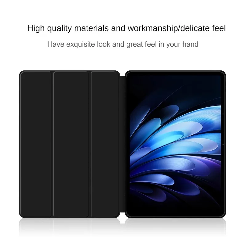 Enhanced Magnetic Tri-Folding Smart Leather Case