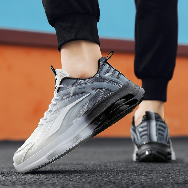 Men's Casual Sports Shoes Mesh Knitted Breathable Eva Outsole Shock-Absorbing and Wear-Resistant Suitable for Running and Training in All Seasons