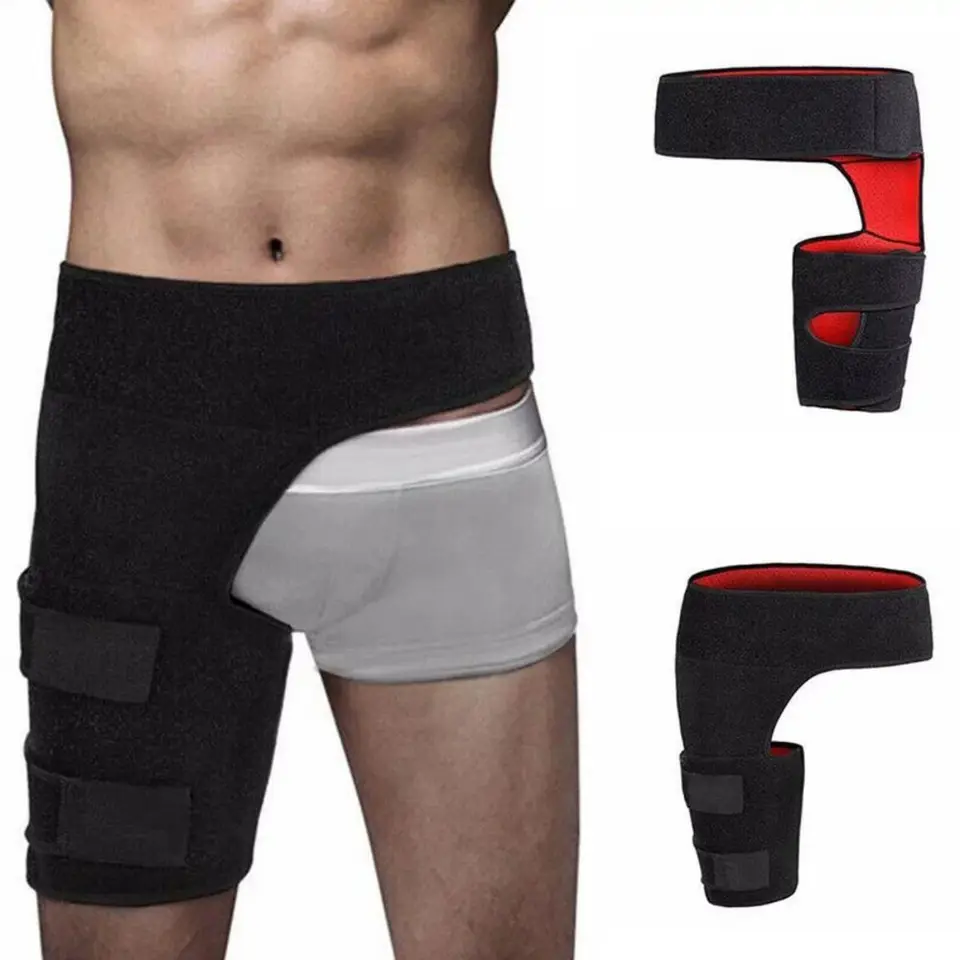 Hip Brace Thigh Compression Sleeve, Hamstring & Groin Compression Support Wrap for Hip Pain Relief, Sciatica,Quad Muscle Strains