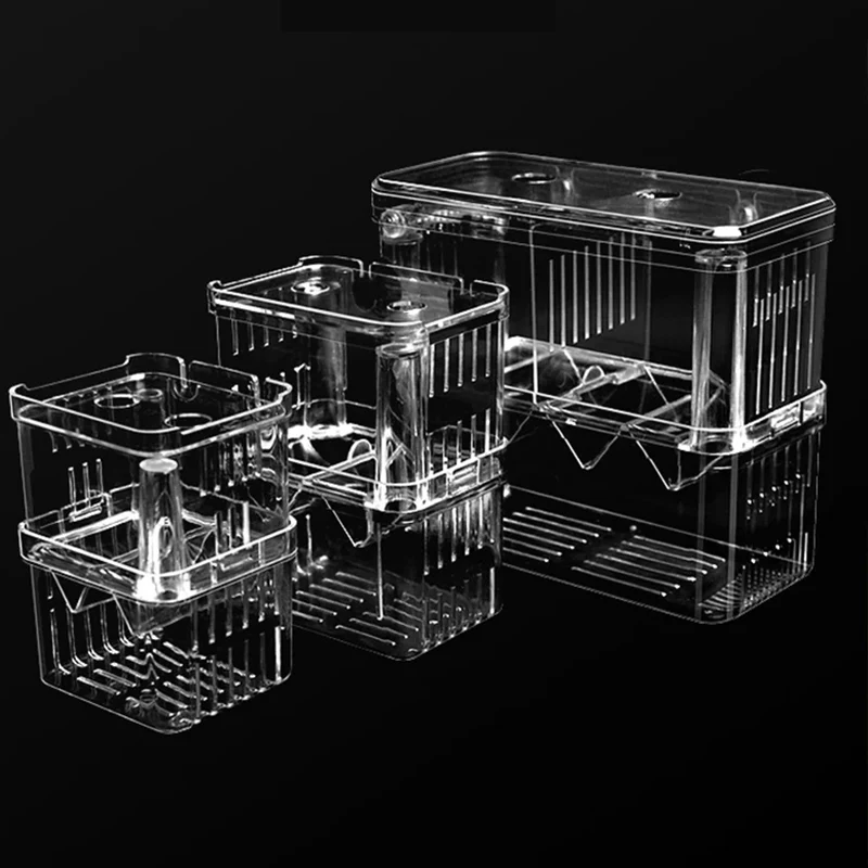 Fish Breeding Box Acrylic Fish Breeder Box Breeding Isolation Box Fish Hatchery Divider Shrimp Clownfish Aggressive Prevent Injured Aquarium