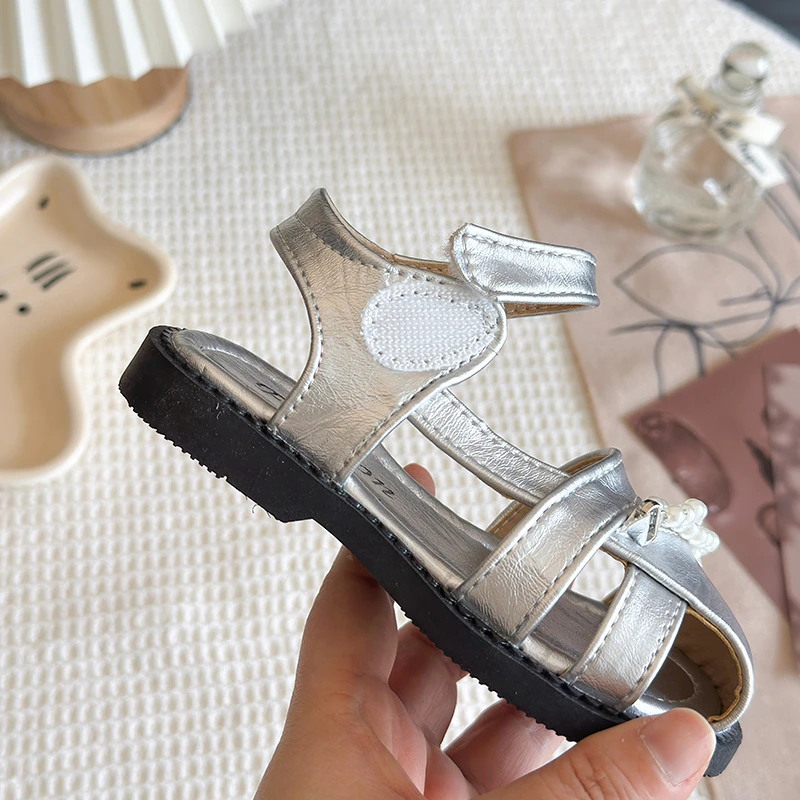 Girls Summer Non Slip Sandals with Shiny Beads