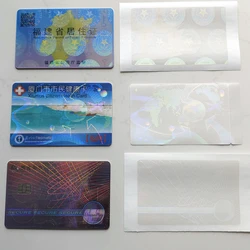 10PCS Hologram Card Overlays Security Sticker Authenticity Genuine Seal Teslin ID Badge Anti-fake Secure Skin Anti-counterfeit