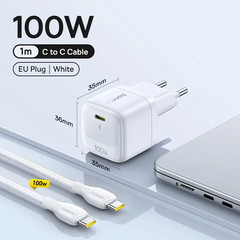 ตัวเลือกสินค้า Baseus Mini 100W USB-C Fast Charger ชาร์จเร็วสำหรับ iPhone iPad Xiaomi
