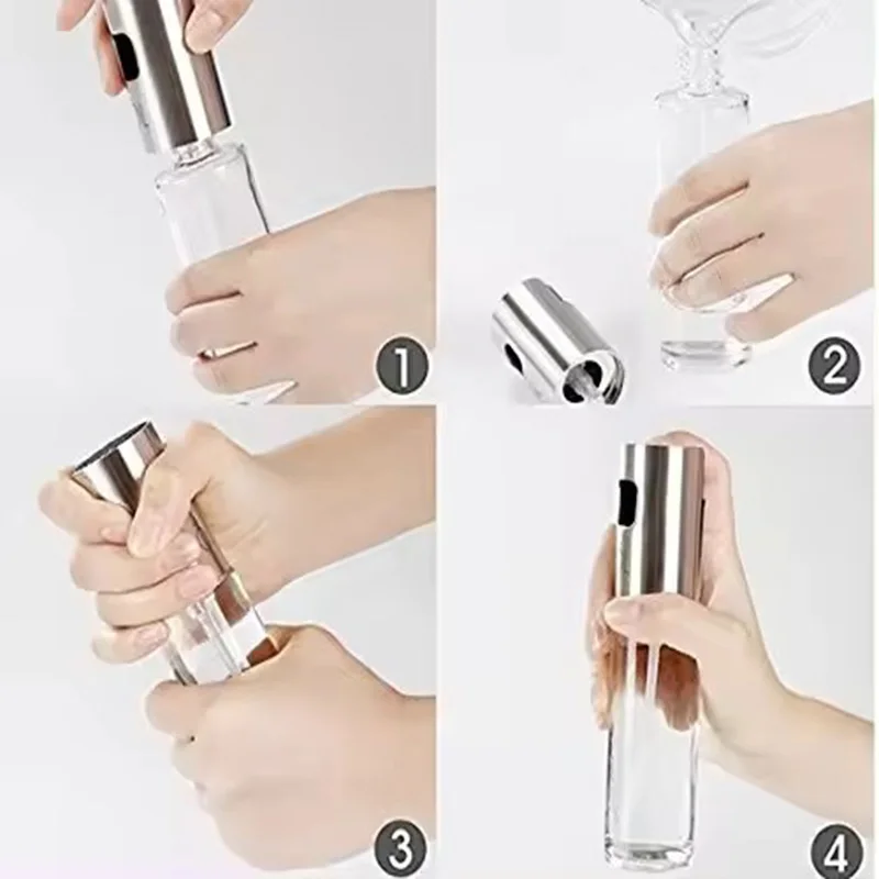 Olive Oil Sprayer Spritzer Bottle For Cooking Oil Dispenser Vinegar Bottle Air Fryer Kitchen Cooking Frying Salad Baking BBQ 1pc
