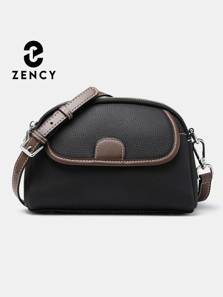 

Zency Genuine Leather Women's Handbag Small Tote Bag Female Crossbody Winter Fashion Lady Shoulder Handbags Satchel Classy Purse