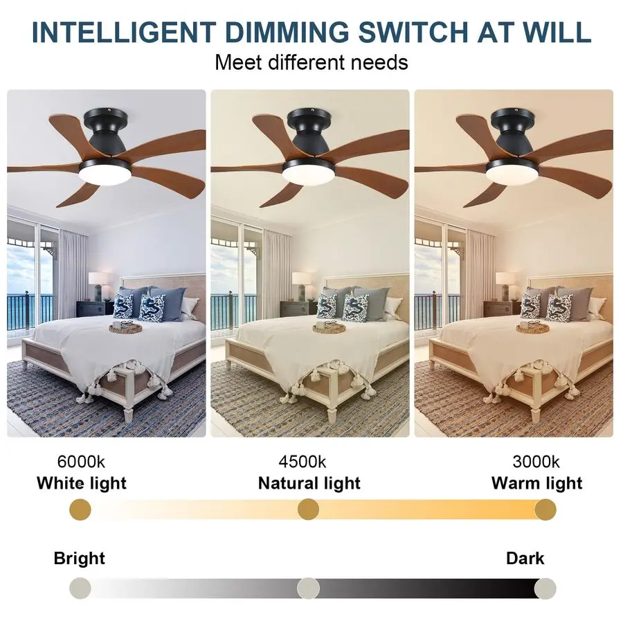 Low profile ceiling fan with lights image 4