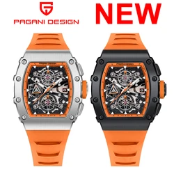 PAGANI DESIGN 39MM Sport Automatic Quartz 2023 NEW Men Watch Luxury Rubber Strap Fashion stainless Reloj Hombre Watch for Men