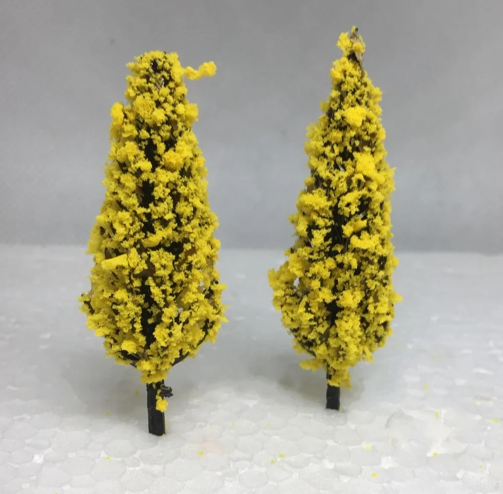 6.5cm Ho Scale Plastic Miniature Model Trees For Building Trains Railroad Wargame Layout Scenery Landscape Diorama Accessories 6