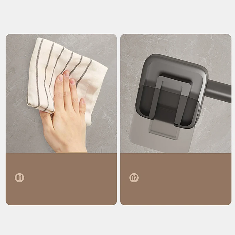 1PC Towel Holder Space Aluminum No Drilling Bathroom Organizers Self-adhesive Towel Bar Bathroom Shelves Kitchen Storage Rack