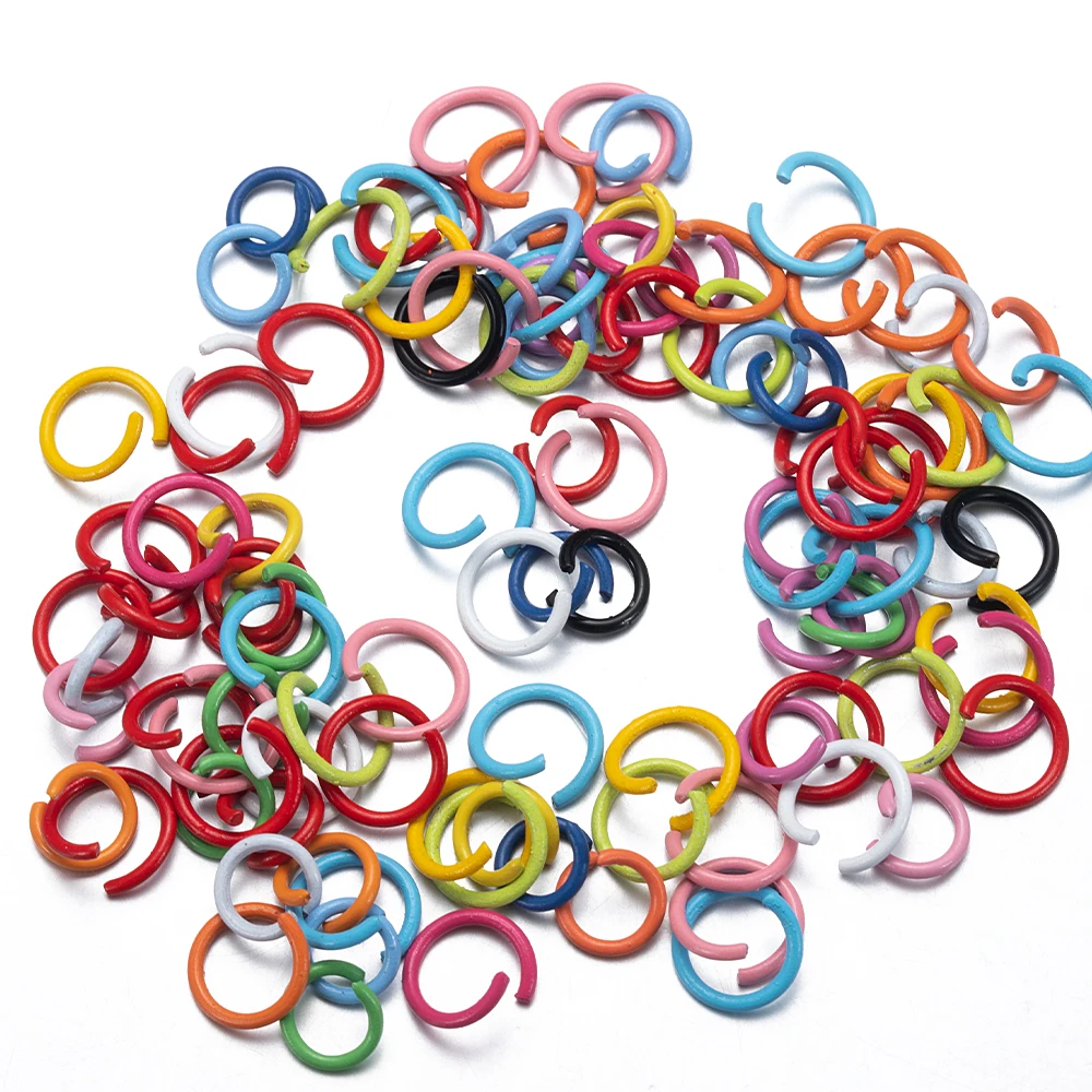 

80-100Pcs/20g Metal Colorful Open Jump Rings Split Rings Connectors for DIY Jewelry Findings Making Bracelet Necklace Supplies