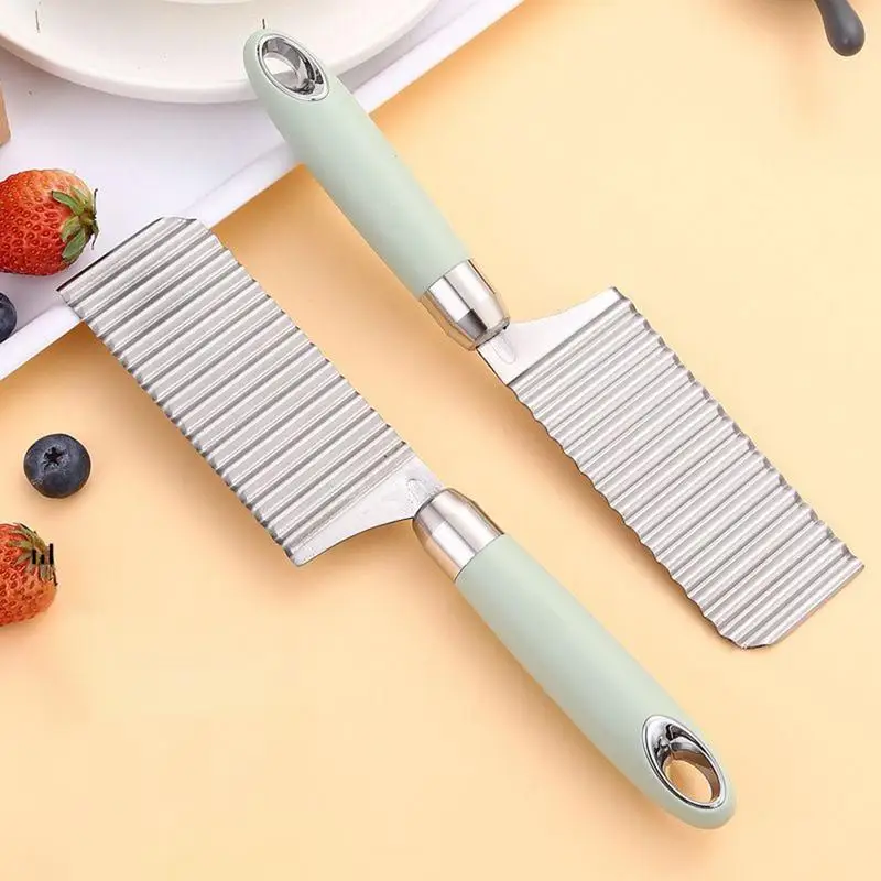 Stainless Steel Crinkle Fry Cutter Vegetable Slicer