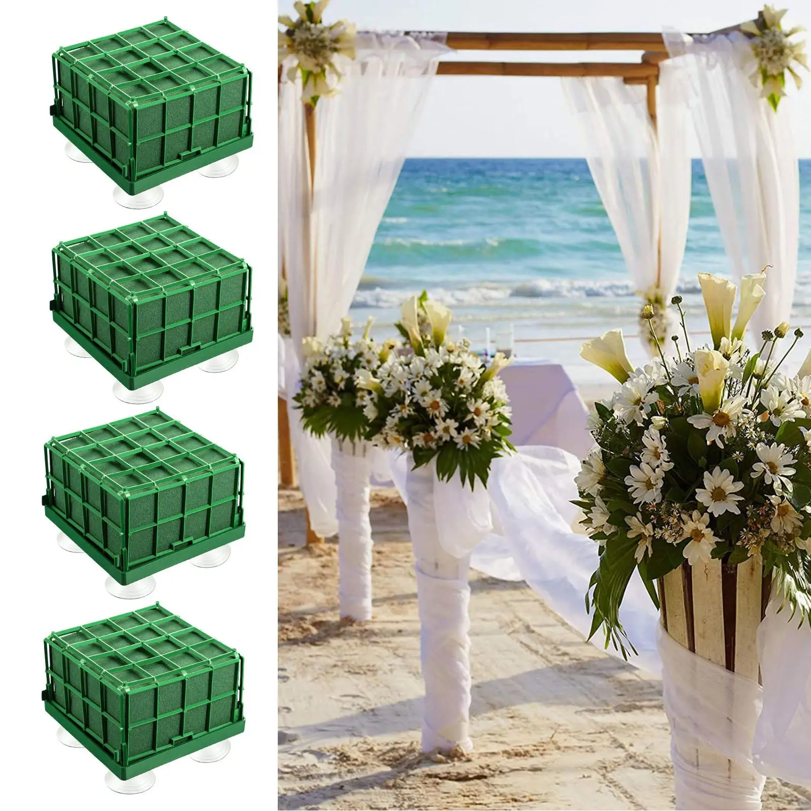 1 Pcs Floral Foam Cage Flower Holder With Floral Foam For Flowers Cage Bowl  For Table Centerpiece Floral Arrangement - AliExpress