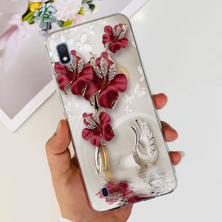Floral Marble Soft Clear Silicone Bumper Case