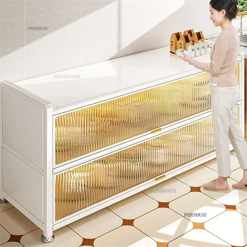 Multi-functional Storage Cabinets Kitchen island Sideboard Modern Kitchen Cabinets Household Microwave Cupboards oven Cabinets 3