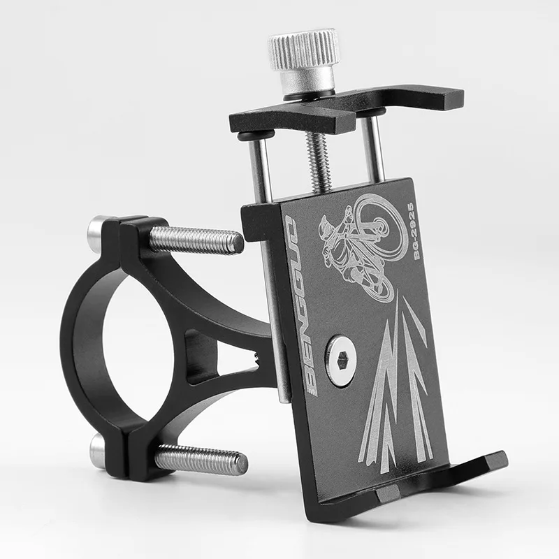 알루미늄 합금 휴대 전화 홀더 MTB 산악 자전거 전화 스탠드 충격 방지 고정 탐색 브래킷 사이클링 액세서리