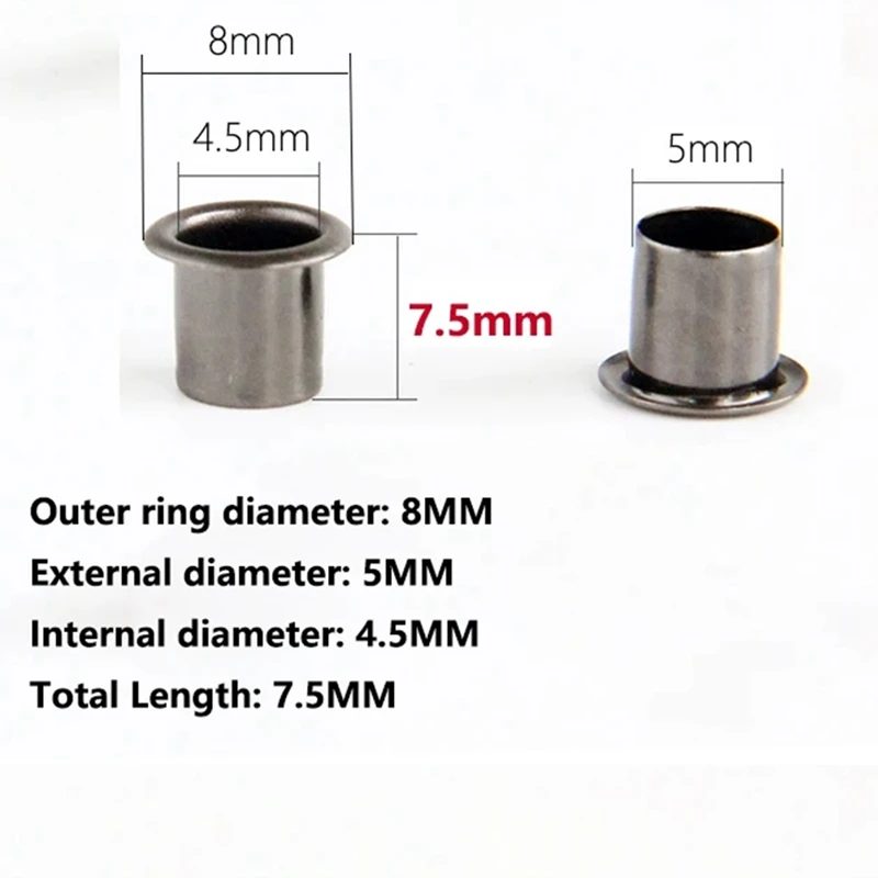 K-Sheath Eyelet Rivets Installation Fix Tools Replacement 7.5MM Kydex Sheath Scabbards Eyelets Buckle Nail Pin 100Pcs eyelet rivet tools