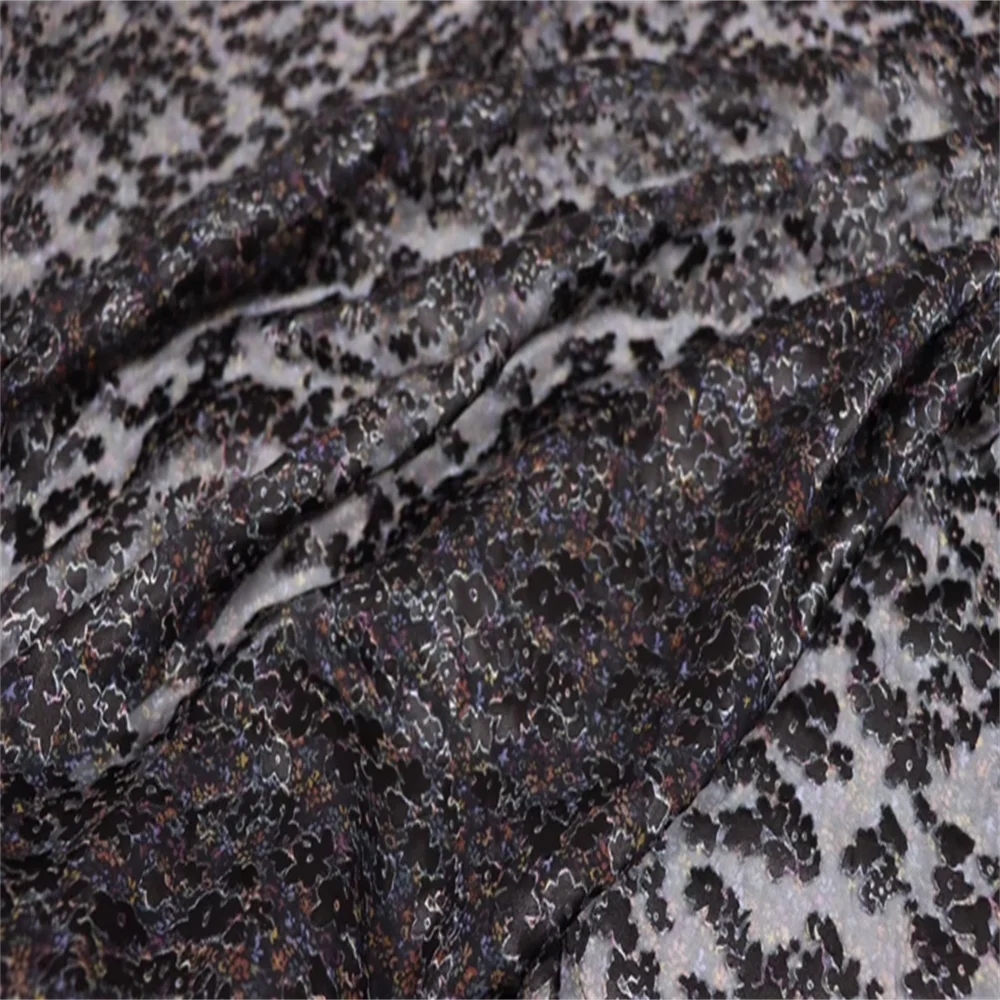 

Маленькое черное цветочное элегантное стильное дизайнерское отличное материал Высококачественная шелковая ткань для женщин красивое платье