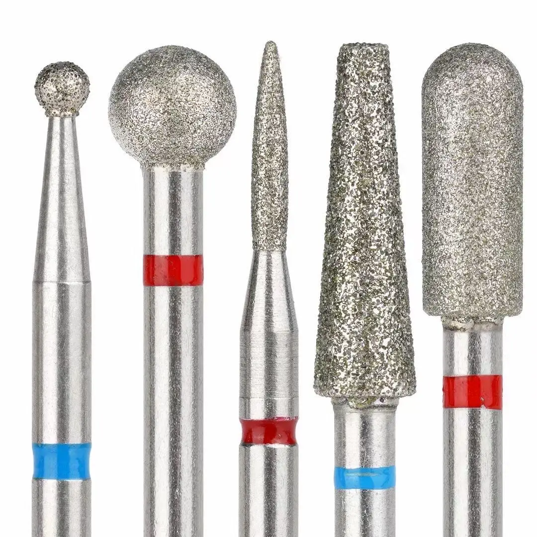 Diamond Nail Drill Bit Set 5PCS Milling Cutters for Manicure Cuticle Remove for Electric Drill Machine
