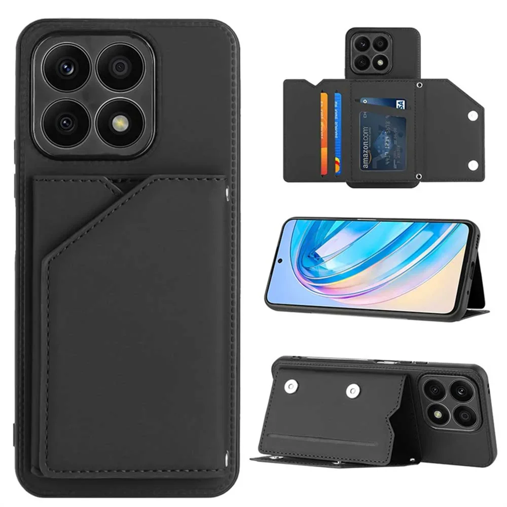 

Honor 90 Lite 5G Luxury Case Leather Card Slot Etui For Huawei Honor Magic5 Lite 5 Pro Back Cover Honor X6A X7A X8A X9A Funda