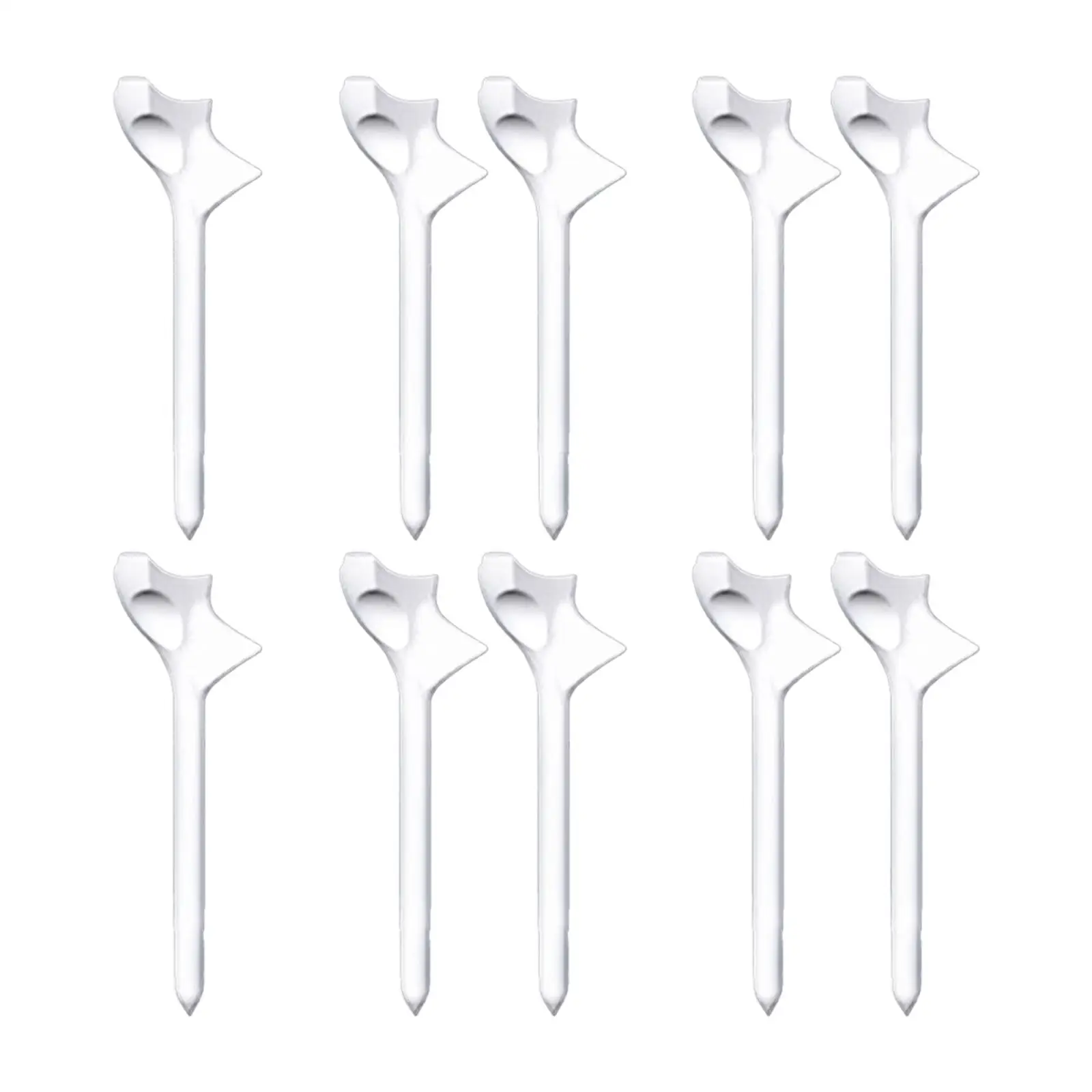 

10 Pieces Golf Tees 10 Degrees Backyard Driving Range Outdoor Sports 83mm for Women Men with Direction Indication Golf Equipment