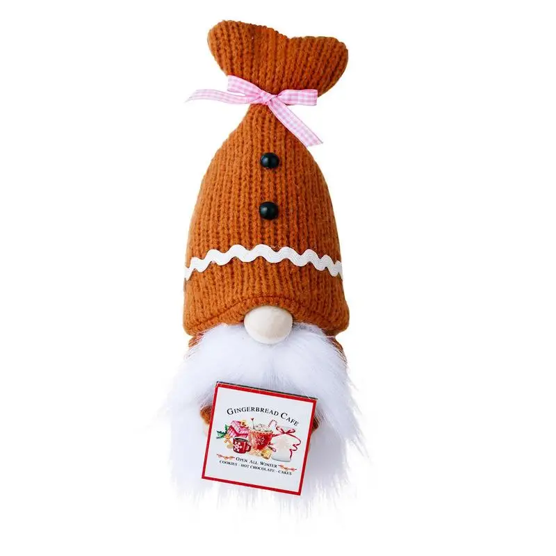 

Plush Gnome Faceless Doll Stuffed Coffee Gnomes Plush Toy Plush Doll With Knitted Shell Hat On Desks Bookshelf Coffee Table