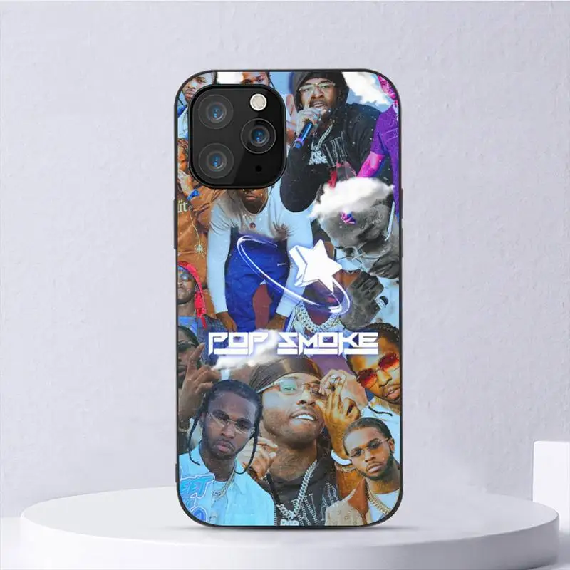 Rapper Pop Smoke Phone Case For iPhone 11 12 Mini 13 14 Pro XS Max X 8 7 6s Plus 5 SE XR Shell