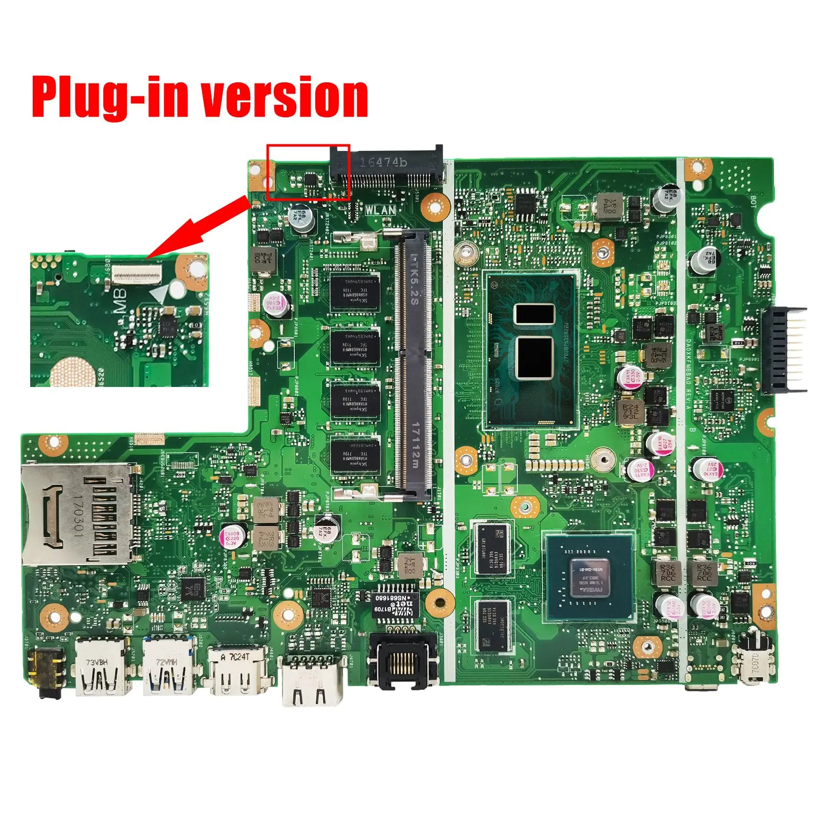ASUS X541UJ X541UA X541UAK X541UVK Scheda Madre i3 i5 i7 CPU 4GB 8GB RAM Usata ASUS X541UJ X541UA X541UAK X541UVK Scheda Madre i3 i5 i7 CPU 4GB 8GB RAM Usata