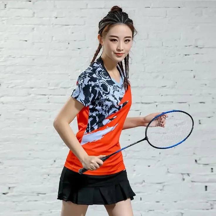 Free name!New men/women's dry badminton/tennis t-shirt+shorts,clothes table tennis jersey,women tennis shirts train