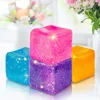 Fashion New Colorful Simulated Tofu Squeeze Toy TPR Ice Cube Maltose Squeeze Block Slow Rebound Kid Gift Decompression Toy 1