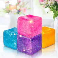 Fashion New Colorful Simulated Tofu Squeeze Toy TPR Ice Cube Maltose Squeeze Block Slow Rebound Kid Gift Decompression Toy 1