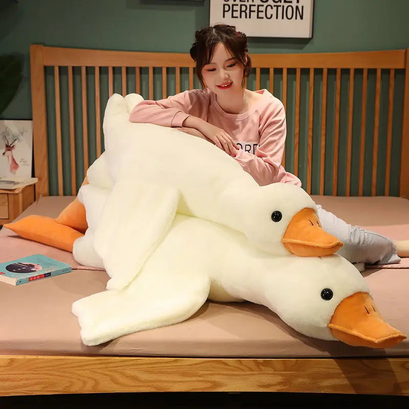 Canard En Peluche Géant 90 Cm - Doudou XXL, Oreiller De Corps, Cadeau Pour Enfants