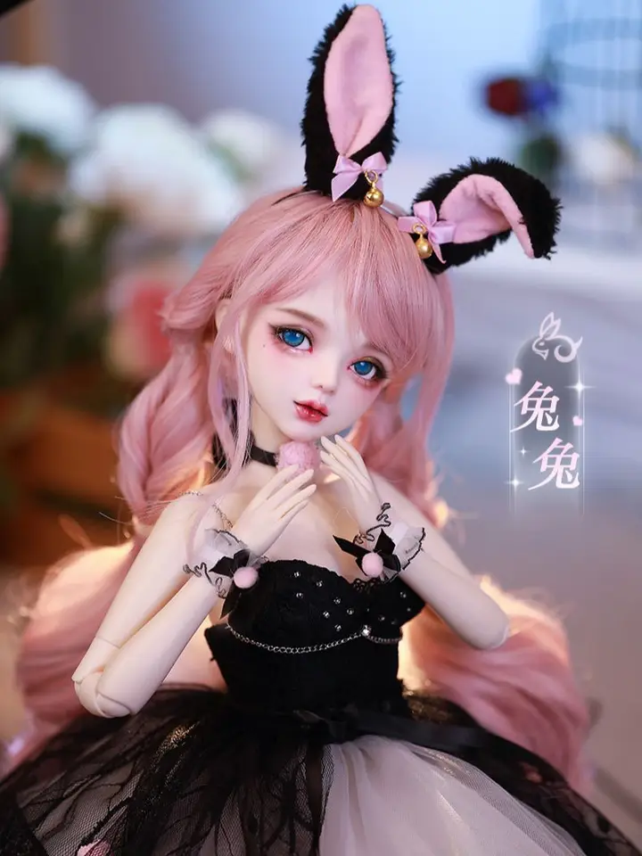 Poupée BJD 1/3 - Peinte à La Main - Yeux Mobiles Bicolores - Tenue Complète - Fille