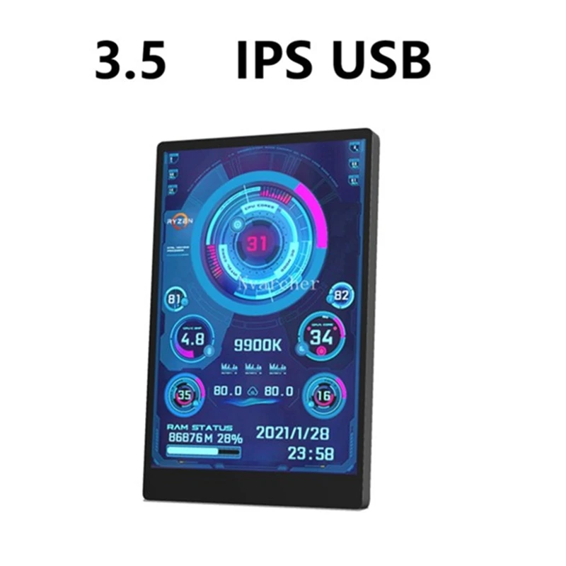 AIDA64 ̴ ITX ̽ 3.5 ġ IPS TYPE-C  ȭ CPU GPU RAM HDD  USB ÷