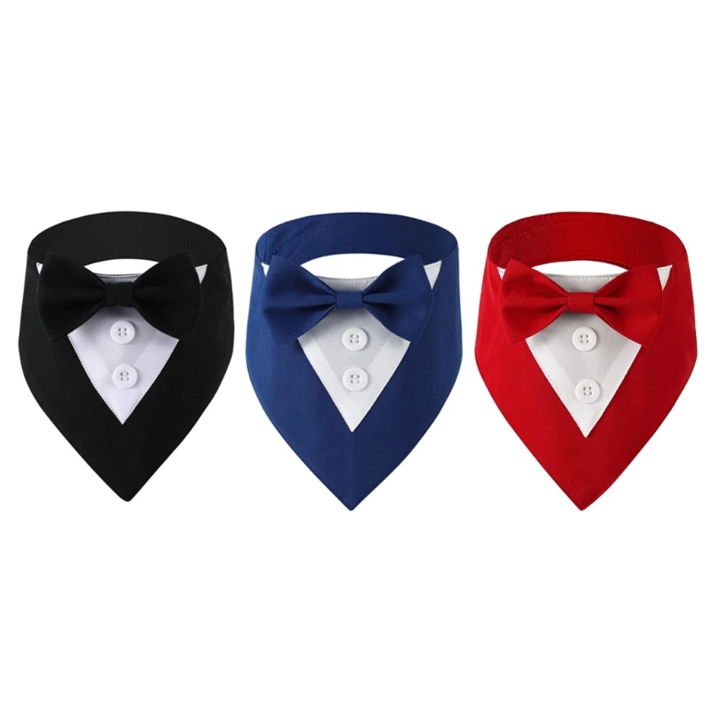 

Wedding Girl Puppy Collar Soft and Comfortable Adjustable Bow Tie Collar Y9RE