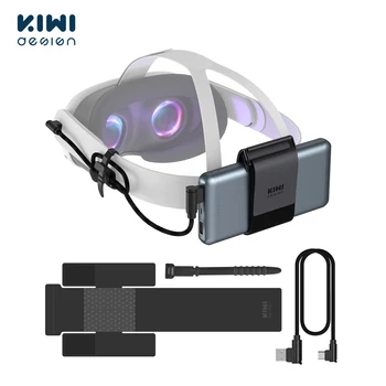 KIWI 디자인 배터리 스트랩, HTC 바이브 배터리 팩 스트랩 VR용, 조정 가능한 보조배터리 스트랩, 퀘스트 2, 퀘스트 3 액세서리, 3 인 1