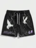 Men Pigeon & Slogan Graphic Shorts Casual Half Pants Unisex Gym Fitness Men's Trousers Summer Women Shorts Sport Beach Shorts 1