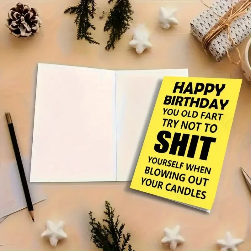 Birthday Greeting Card Set Roast Joke Greeting Cards Girlfriends Gifts Funny Greeting Cards Men Women Office Party Gifts