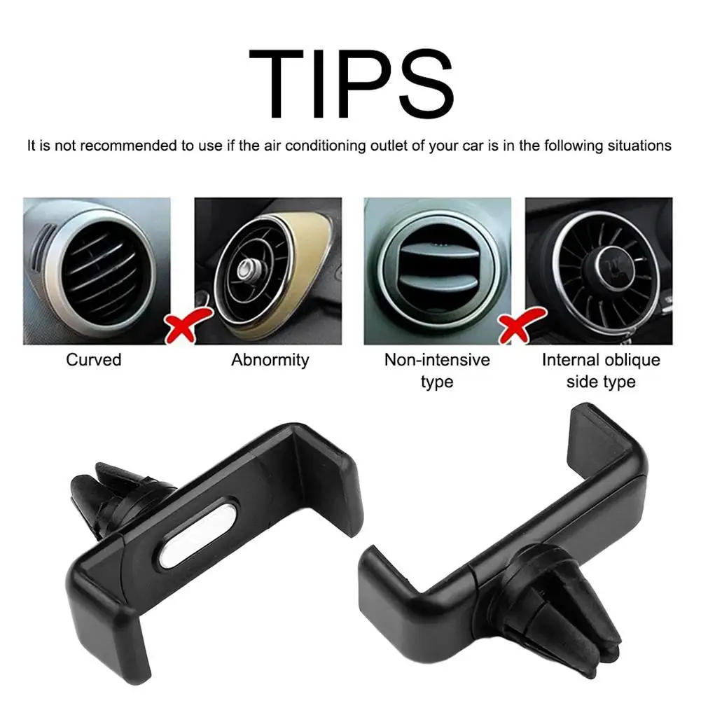 Universal Car Air Vent Phone Holder - Adjustable Mobile Cradle Mount