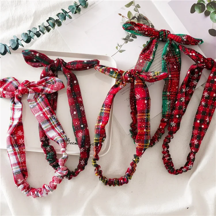 Christmas Decorations Snowflake Grid Headband Xmas Garland Christmas New Year Gift for Girls Ornaments Navidad Decor