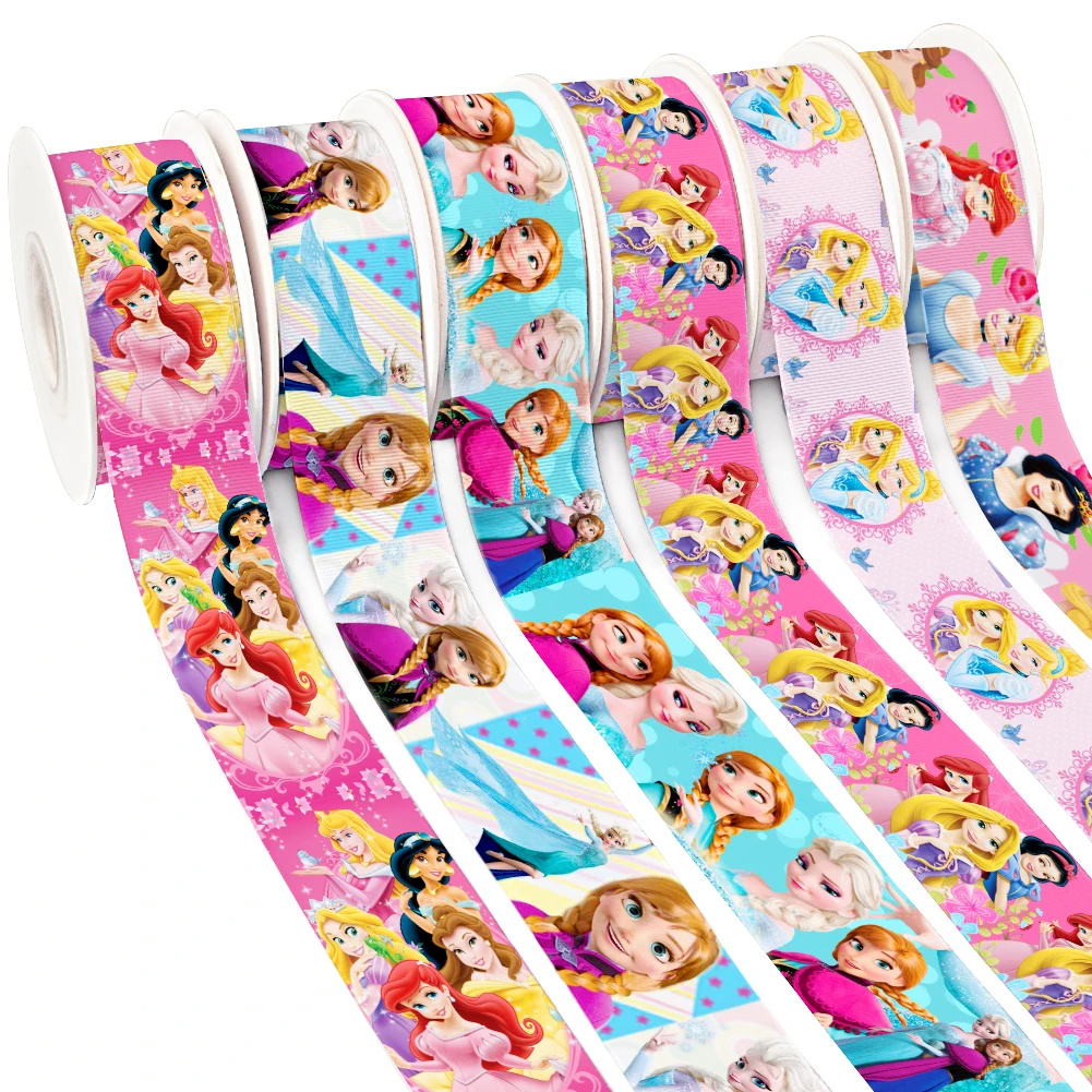 10Yards Multi Size Disney Snow White Frozen Elsa Grosgrain Ribbon Per Confezione Regalo Per Bambini Nastro Di Raso